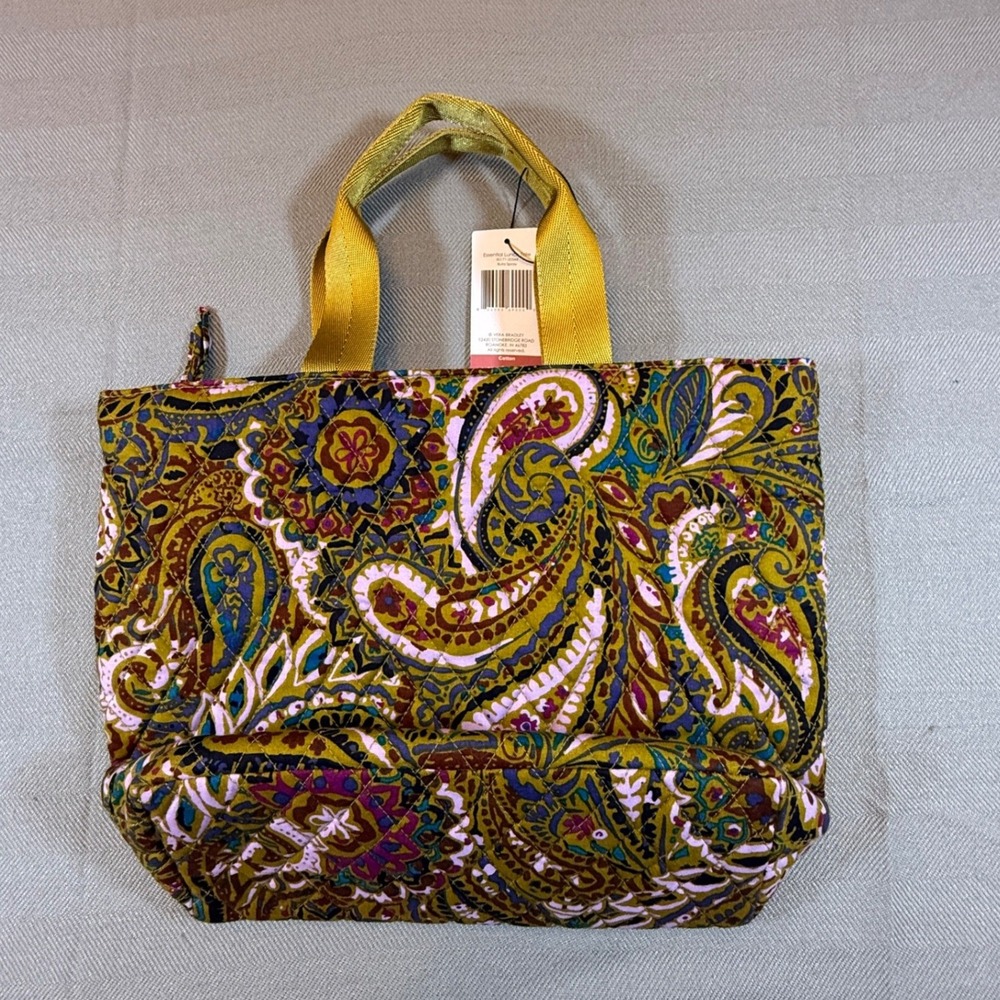Vera Bradley Essential Lunch Tote Buta Spray Paisley Quilted Cotton 50171-20344